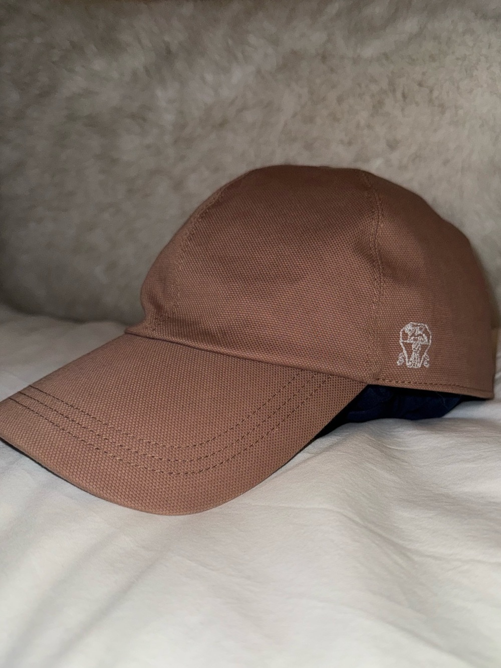 Brunello Cucinelli Tan/Dusty Rose Baseball Cap